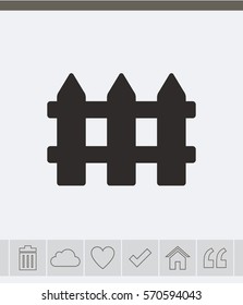 Fence vector icon.