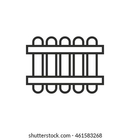 Fence vector icon. Black illustration isolated on white background for graphic and web design.