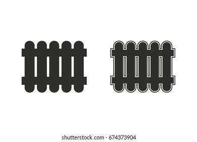 Fence vector icon. Black illustration isolated on white background for graphic and web design.