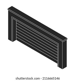 Icono vectorial de la cerca. Icono de vector negro aislado en la cerca de fondo blanco.