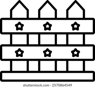 Fence vector icon. Can be used for printing, mobile and web applications.