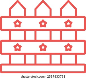 Fence vector icon. Can be used for printing, mobile and web applications.