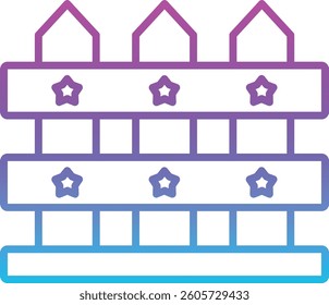 Fence vector icon. Can be used for printing, mobile and web applications.