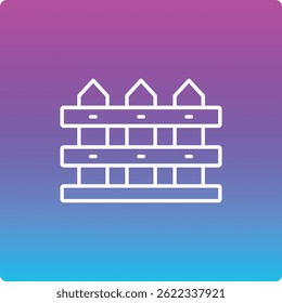 Fence vector icon. Can be used for printing, mobile and web applications.