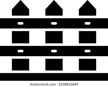 Fence vector icon. Can be used for printing, mobile and web applications.
