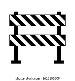 Fence Vector Icon. Crowd Control Barricades Vector Illustration Symbol.