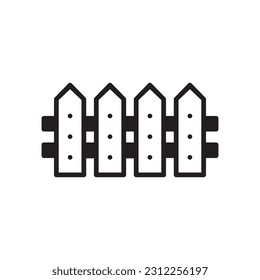 Icono vectorial de la cerca. Diseño de señas planas de cerco. Pictograma del símbolo de la cerca. icono de interfaz de usuario de UX