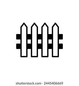 Fence vector icon. Fence flat sign design. Railing farm symbol pictogram. UX UI icon