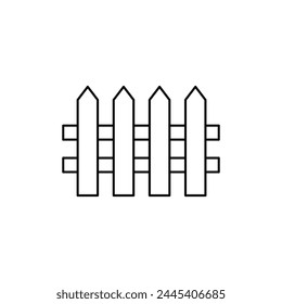 Zaun-Vektorgrafik-Symbol. Zaun flache Schilder Design. Piktogramm für das Symbol eines Geländerbauernhofs. UX-UI-Symbol