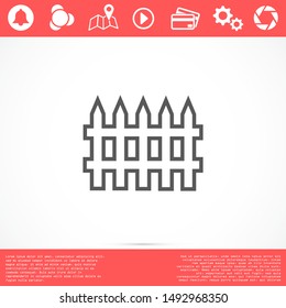 Fence vector icon. the Fence for the home.  
