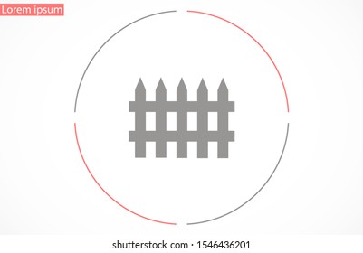 Fence vector icon. the Fence for the home. 