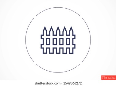 Fence vector icon. the Fence for the home. fence for Fencing icon. fence to separate icon.