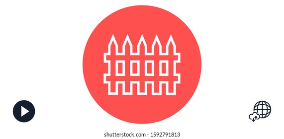 Fence vector icon. the Fence for the home. fence for Fencing icon. fence to separate icon.