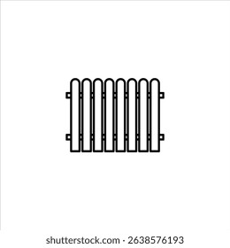 Fence vector icon. the Fence for the home. fence for Fencing icon on white background. color editable