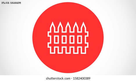 Fence vector icon. A Fence for the home. Fence to separate icon.