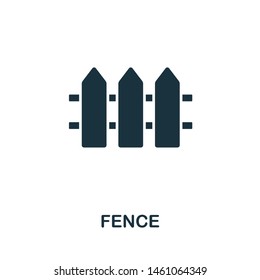 Fence vector icon illustration. Creative sign from farm icons collection. Filled flat Fence icon for computer and mobile. Symbol, logo vector graphics.