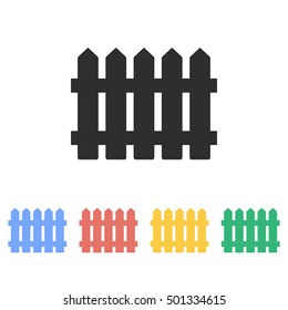 Fence vector icon. Illustration isolated on white background for graphic and web design.