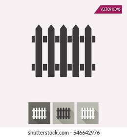 Fence vector icon. Illustration isolated for graphic and web design.