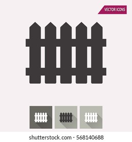 Fence vector icon. Illustration isolated for graphic and web design.