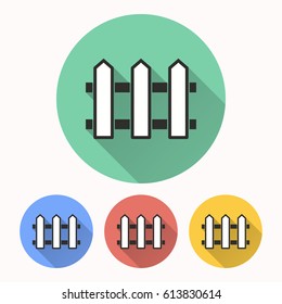 Fence vector icon. Illustration isolated for graphic and web design.