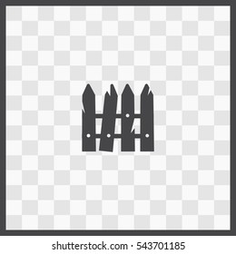 Fence vector icon. Isolated illustration. Business picture.