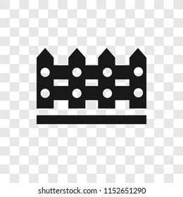 Fence vector icon isolated on transparent background, Fence logo concept