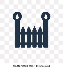 Fence vector icon isolated on transparent background, Fence transparency concept can be used web and mobile
