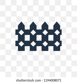 Fence vector icon isolated on transparent background, Fence transparency concept can be used web and mobile