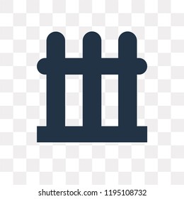 Fence vector icon isolated on transparent background, Fence transparency concept can be used web and mobile