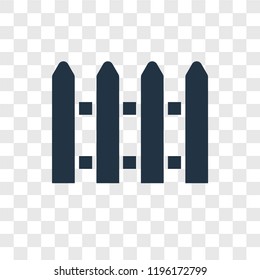Fence vector icon isolated on transparent background, Fence transparency logo concept