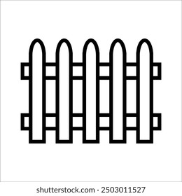 Plantilla de línea de icono de Vector de valla