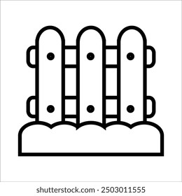 fence vector icon line template