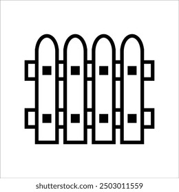 Plantilla de línea de icono de Vector de valla