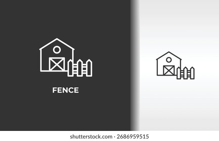 Ilustración De Símbolo Aislado De Vector, Icono O Logotipo De Valla