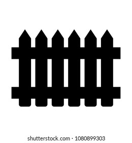 fence vector icon on white background. vector illustration