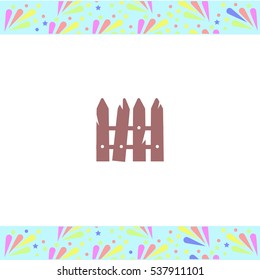 Fence vector icon on white background. Isolated illustration. Business picture.
