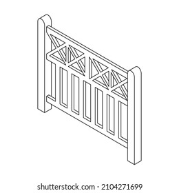 Zaun-Vektorsymbol. RahmenVektorsymbol einzeln auf weißem Hintergrund - Zaun.