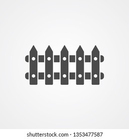 Fence vector icon sign symbol