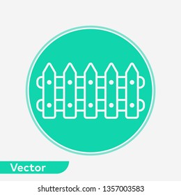 Fence vector icon sign symbol