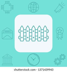 Fence vector icon sign symbol