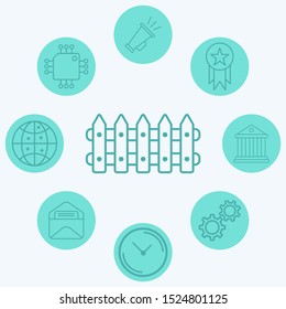 Fence vector icon sign symbol