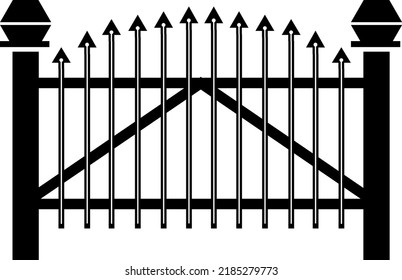 Icono vectorial de la cerca en diseño de estilo glifo moderno. Ilustración gráfica vectorial. Icono de cerca para el diseño de sitios web.eps
