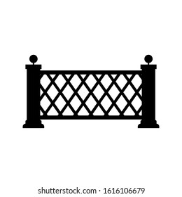 Fence Vector Icon. Wood Fencing Vector Illustration Symbol.