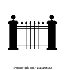 Fence Vector Icon. Wood Fencing Vector Illustration Symbol.