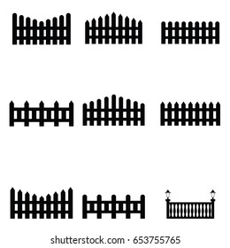 Fence vector icons set