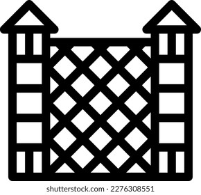 ilustración de vectores de cerco en un fondo transparente. Símbolos de calidad superior. Iconos vectoriales de línea delgada para el diseño de conceptos y gráficos. 
