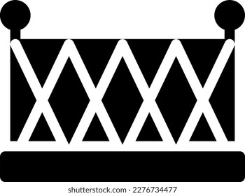 Zaun Vektorgrafik auf transparentem Hintergrund. Hochwertige Symbole. Glyphen Vektorsymbole für Konzept und Grafikdesign. 
