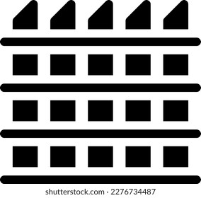 fence Vector illustration on a transparent background. Premium quality symmbols. Glyphs vector icons for concept and graphic design. 
