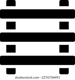 ilustración de vectores de cerco en un fondo transparente. Símbolos de calidad superior. Iconos vectoriales de glifos para diseño de conceptos y gráficos. 
