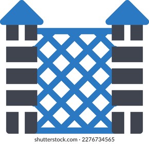 fence Vector illustration on a transparent background. Premium quality symmbols. Glyphs vector icons for concept and graphic design. 
